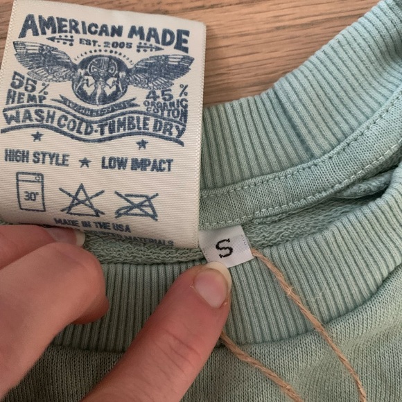 Jungmaven stained glass alpine raglan sweatshirt small clay green/mint - Picture 11 of 15